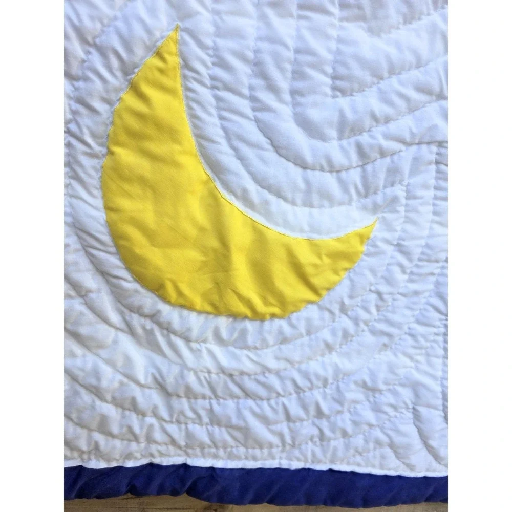 Handmade Bright Celestial Quilt Wholecloth Applique 84